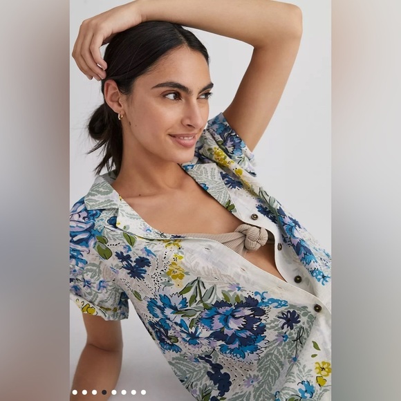 Anthropologie Printed Surf Shirt Sz Small - Picture 13 of 13